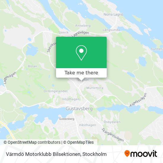 Värmdö Motorklubb Bilsektionen map