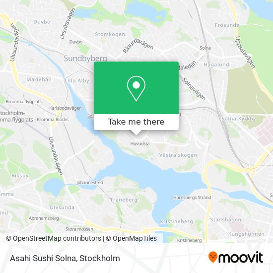 Asahi Sushi Solna map