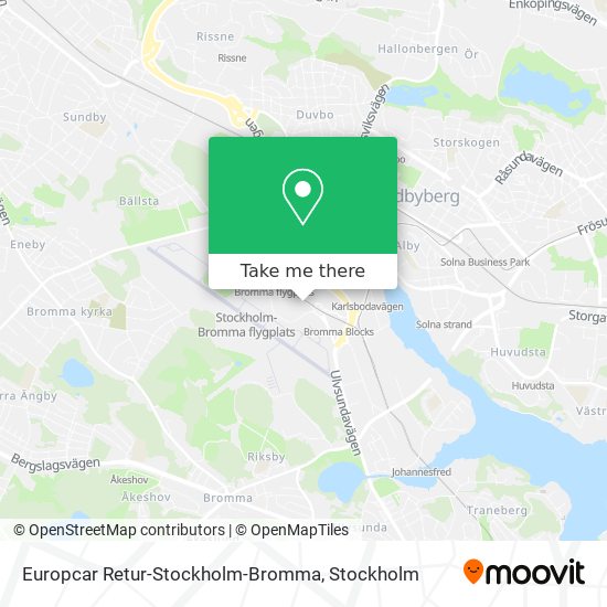 Europcar Retur-Stockholm-Bromma map