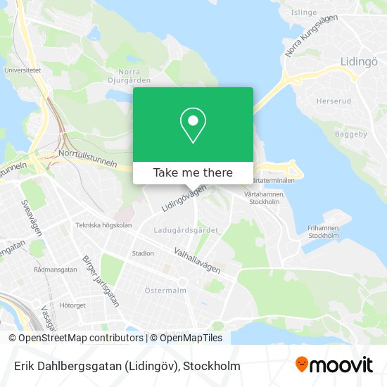 Erik Dahlbergsgatan (Lidingöv) map