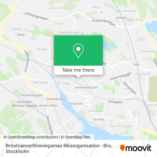 Bröstcancerföreningarnas Riksorganisation - Bro map