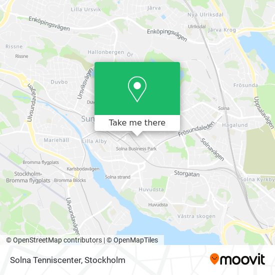 Solna Tenniscenter map