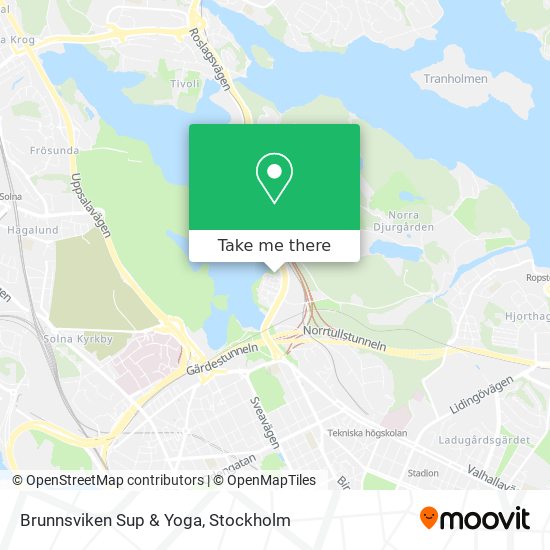 Brunnsviken Sup & Yoga map