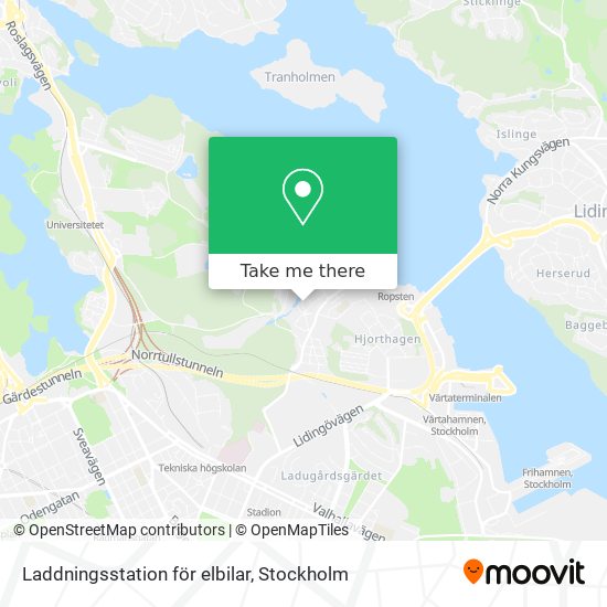 Laddningsstation för elbilar map