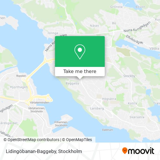 Lidingöbanan-Baggeby map