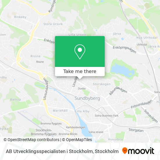 AB Utvecklingsspecialisten i Stockholm map