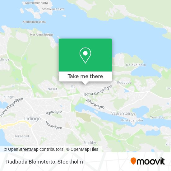 Rudboda Blomsterto map