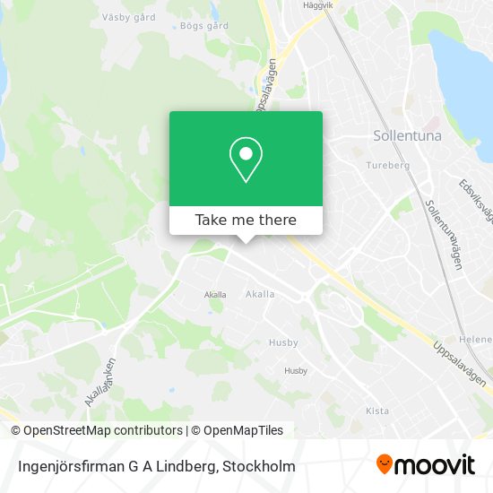 Ingenjörsfirman G A Lindberg map