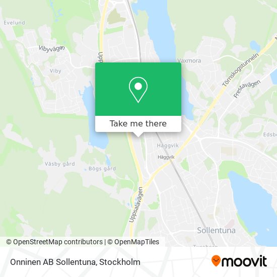 Onninen AB Sollentuna map