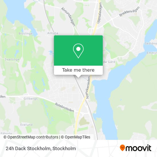 24h Dack Stockholm map