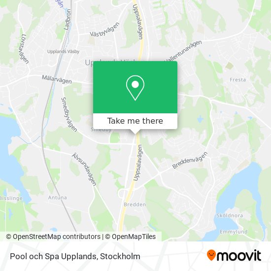 Pool och Spa Upplands map
