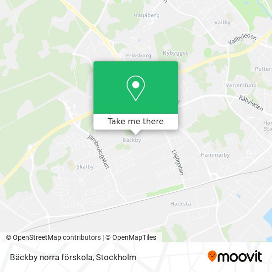 Bäckby norra förskola map