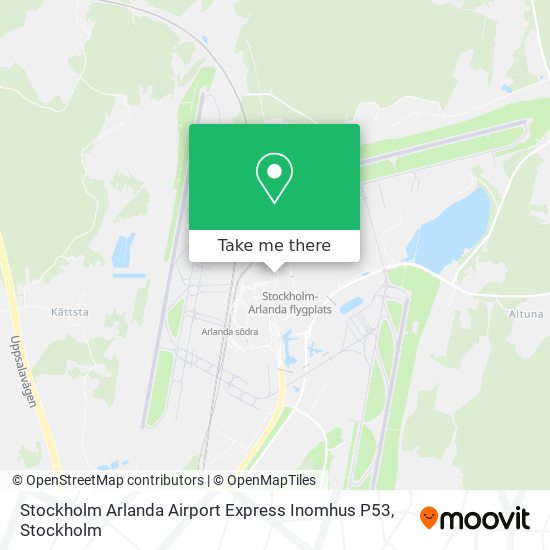 Stockholm Arlanda Airport Express Inomhus P53 map