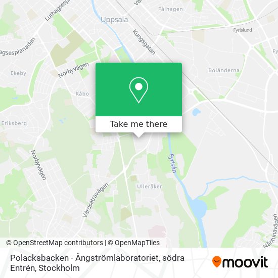 Polacksbacken - Ångströmlaboratoriet, södra Entrén map