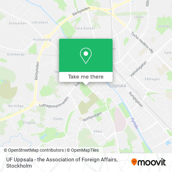 UF Uppsala - the Association of Foreign Affairs map