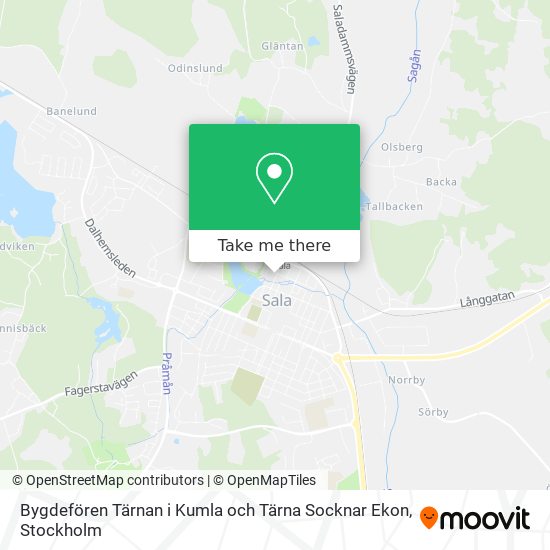 Bygdefören Tärnan i Kumla och Tärna Socknar Ekon map