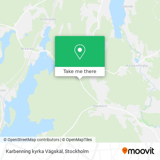 Karbenning kyrka Vägskäl map