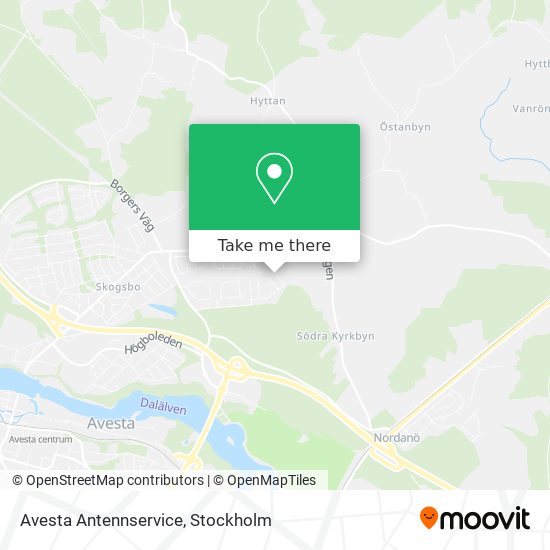 Avesta Antennservice map