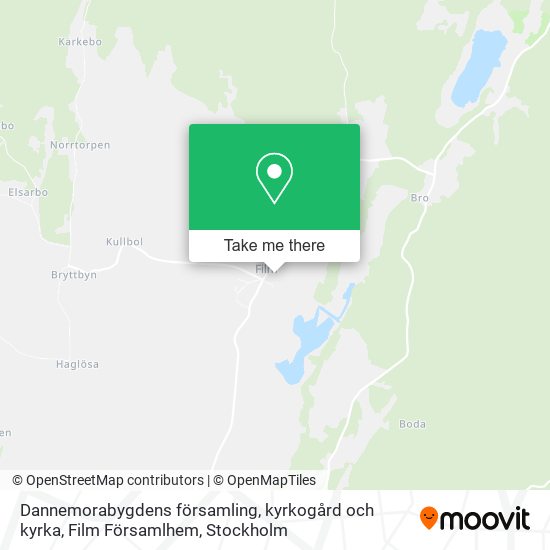 Dannemorabygdens församling, kyrkogård och kyrka, Film Församlhem map