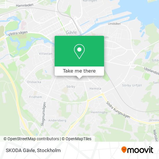 SKODA Gävle map