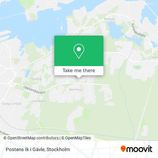 Postens Ik i Gävle map