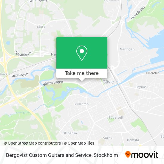 Bergqvist Custom Guitars and Service map