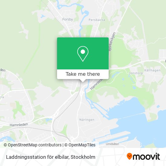 Laddningsstation för elbilar map