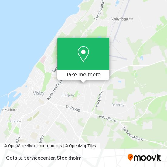 Gotska servicecenter map