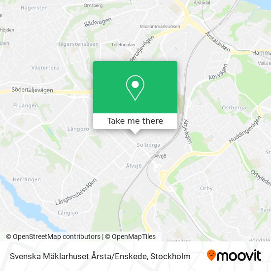 Svenska Mäklarhuset Årsta / Enskede map