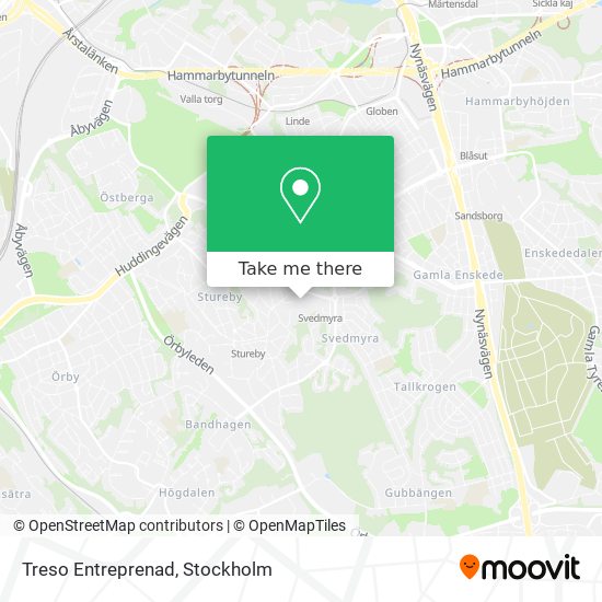 Treso Entreprenad map