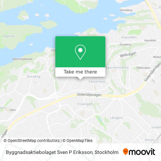 Byggnadsaktiebolaget Sven P Eriksson map