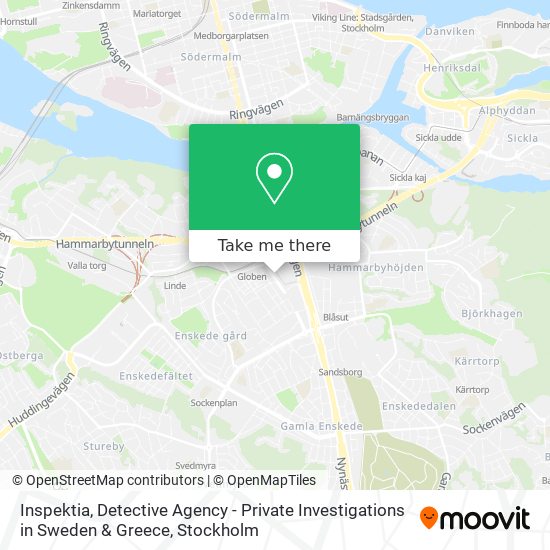 Inspektia, Detective Agency - Private Investigations in Sweden & Greece map