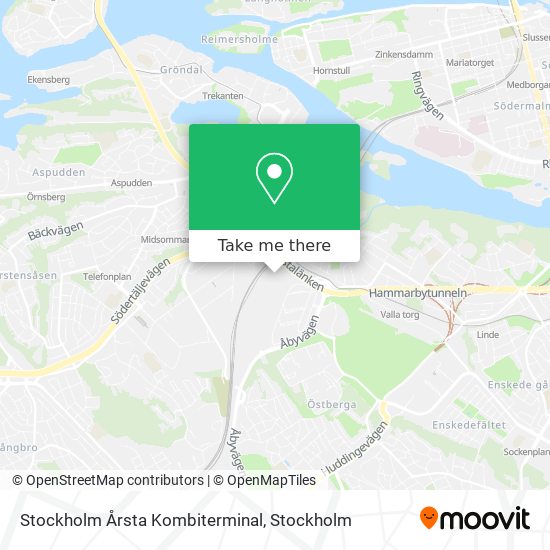 Stockholm Årsta Kombiterminal map