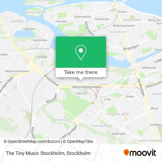 The Tiny Music Stockholm map