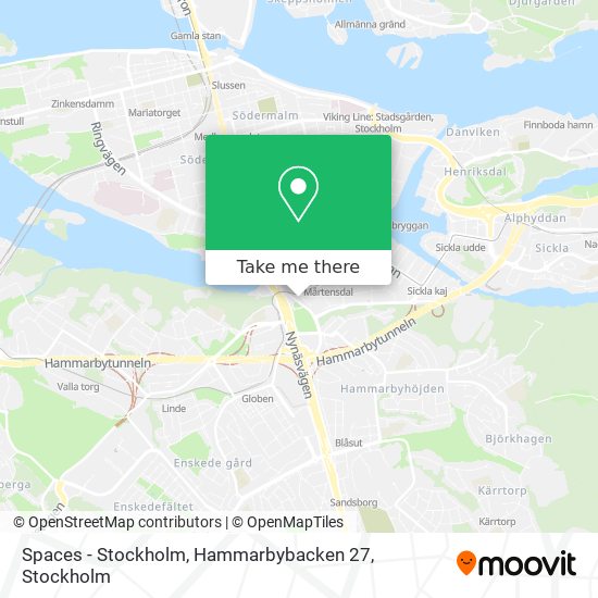 Spaces - Stockholm, Hammarbybacken 27 map