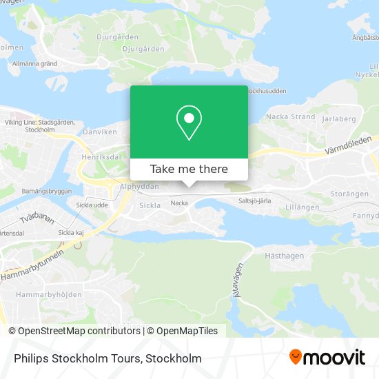 Philips Stockholm Tours map