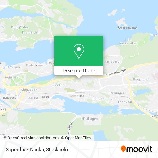 Superdäck Nacka map