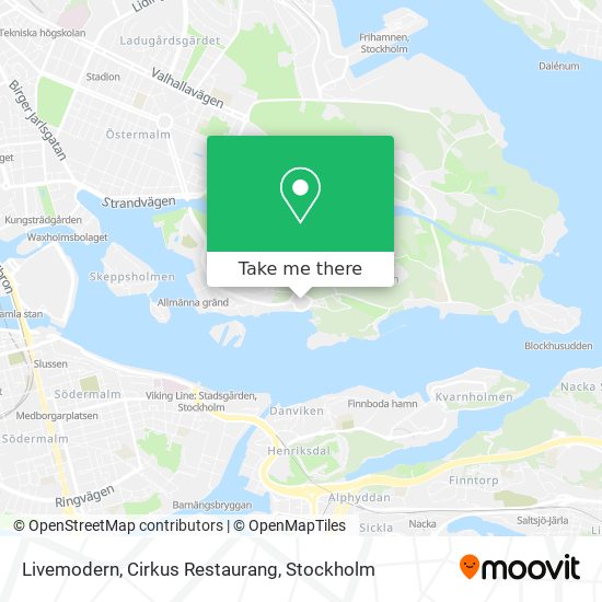 Livemodern, Cirkus Restaurang map