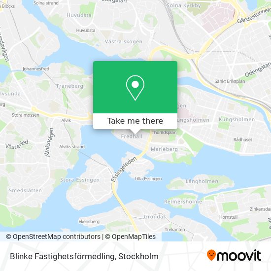 Blinke Fastighetsförmedling map