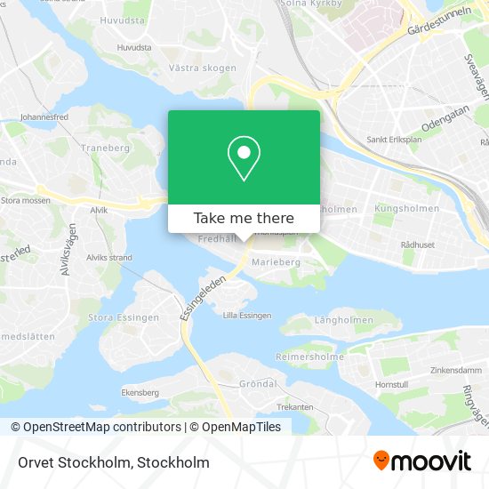 Orvet Stockholm map