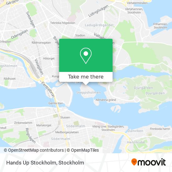 Hands Up Stockholm map