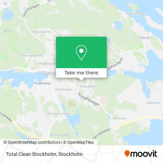 Total Clean Stockholm map