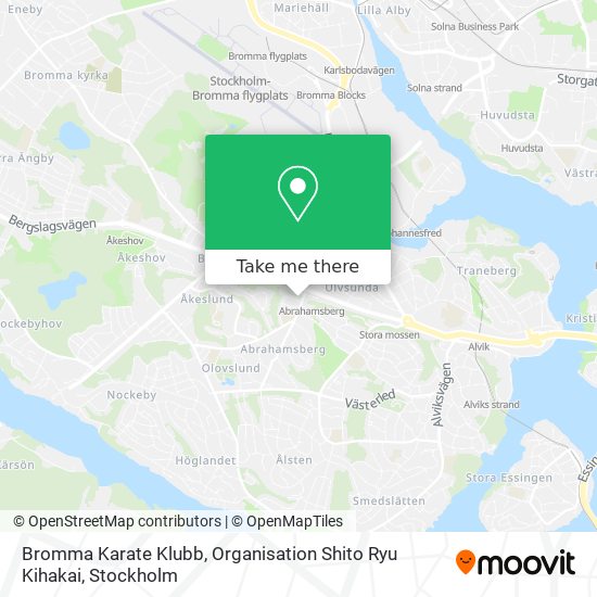 Bromma Karate Klubb, Organisation Shito Ryu Kihakai map