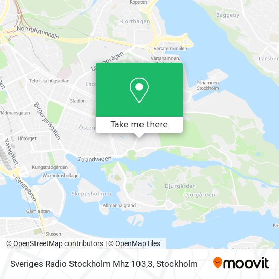 Sveriges Radio Stockholm Mhz 103,3 map