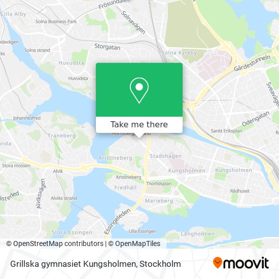 Grillska gymnasiet Kungsholmen map