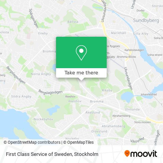 First Class Service of Sweden map