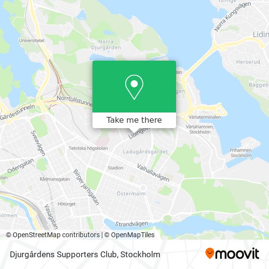 Djurgårdens Supporters Club map