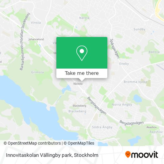 Innovitaskolan Vällingby park map