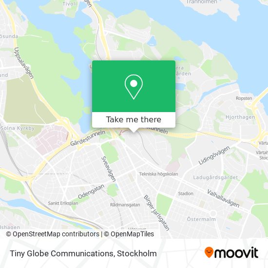 Tiny Globe Communications map