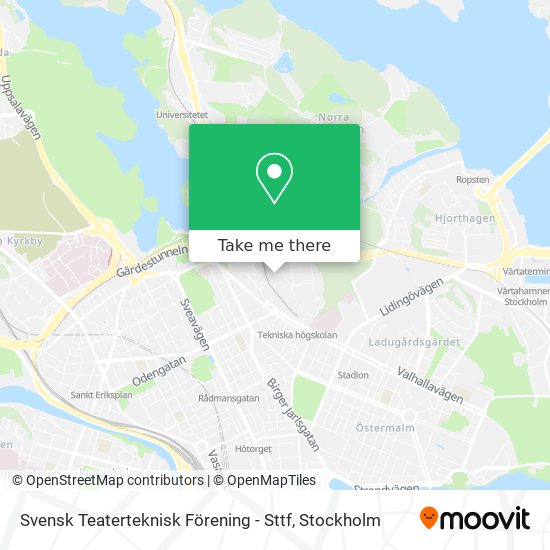 Svensk Teaterteknisk Förening - Sttf map